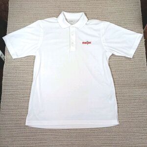 core 365 meijer employee uniform short sleeve polo shirt white medium Mens Work